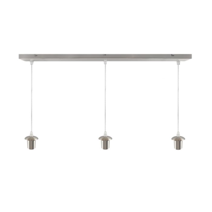 Aluminium Pendelleuchte ohne Schirm Chrom, Rika