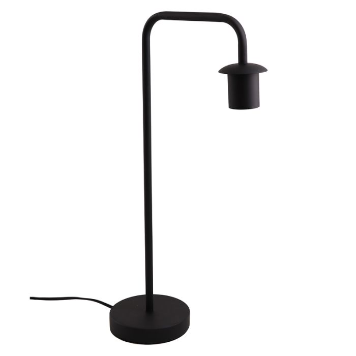 Aluminium Tischlampe ohne Schirm Schwarz, Rika