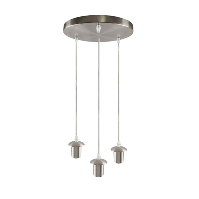 Aluminium Pendelleuchte ohne Schirm Chrom, Rika