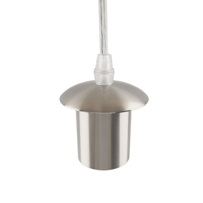 Aluminium Pendelleuchte ohne Schirm Chrom, Rika