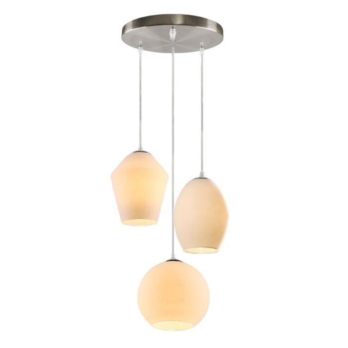 Aluminium Pendelleuchte ohne Schirm Chrom, Rika